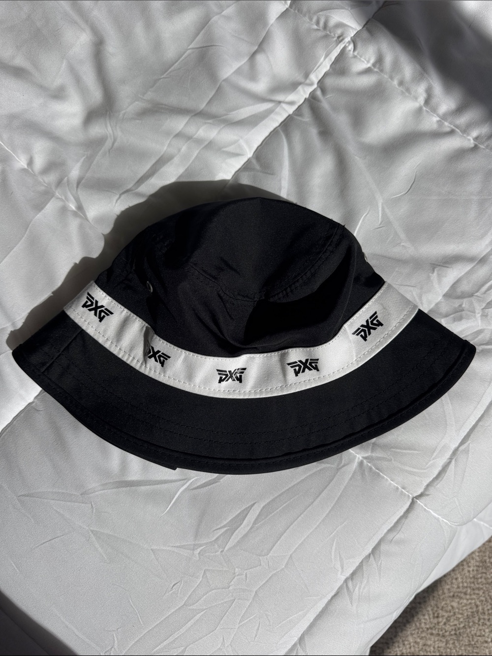 PXG Black and White Logo Band Bucket Hat